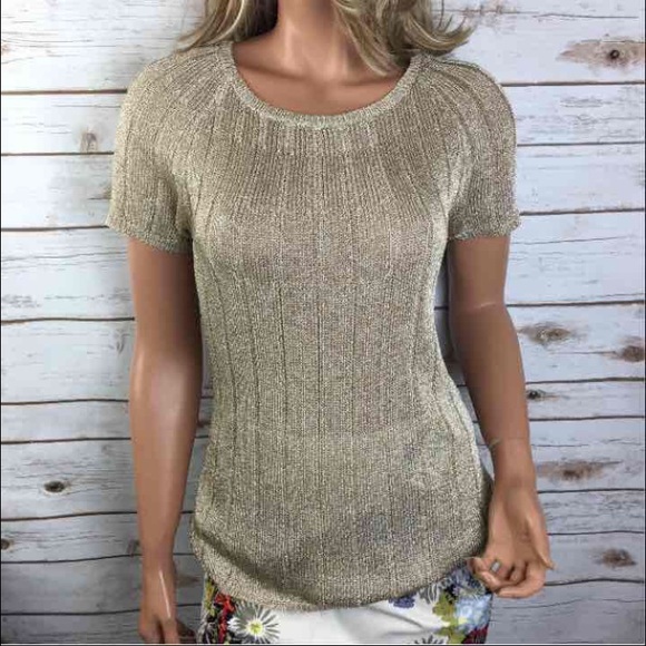Tops - LUISA SPAGNOLI Gold Top
