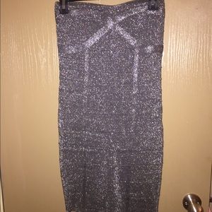 Sparkling grey tube dress