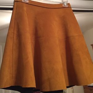 Yellow Suede Skirt