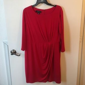 Faux Red Wrap Dress