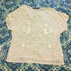Lace Cream Top