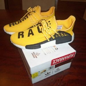 Pharrell human race nmd yellow mens sz 10 ua