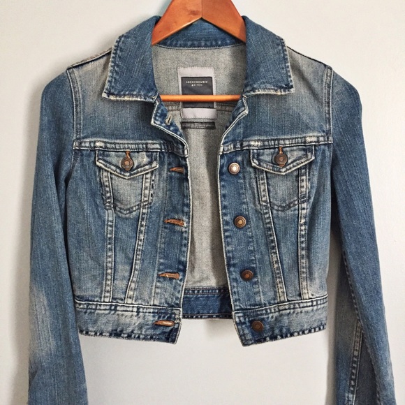 abercrombie cropped denim jacket