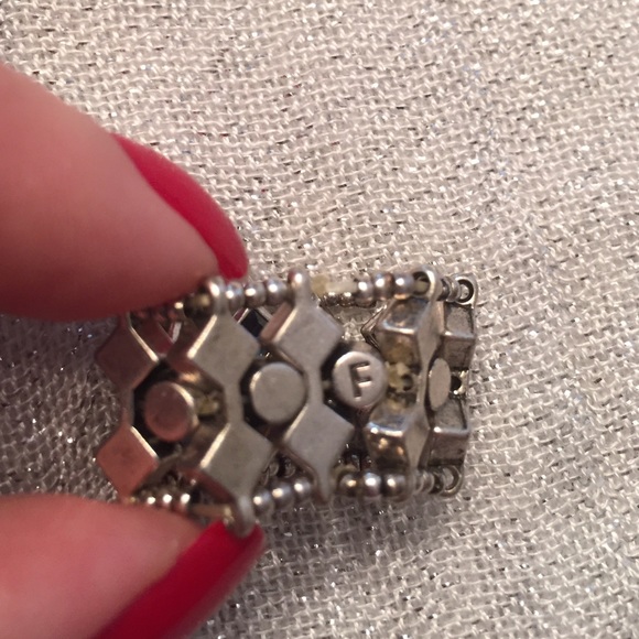 Fossil multi-colored stones ring - Picture 4 of 4