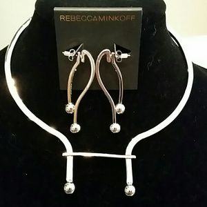 NWT Rebecca Minkoff Silver Set of Jewelry
