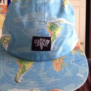 World Map Globe Print Hat