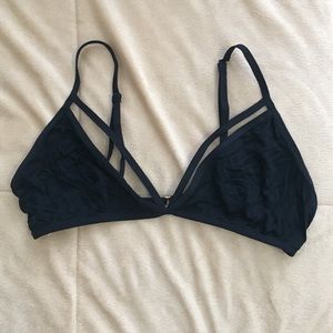 Strappy black bra