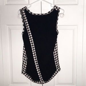 Checkered black and white tank