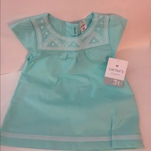 Carters Mint Green Top. NWT