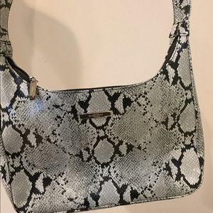 Faux snakeskin bag