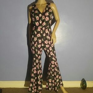 L' ATISTE Other - Floral Bell Bottom Jumpsuit w Keyhole Back L' ATISTE Other - Floral Bell Bottom Jumpsuit w Keyhole Back