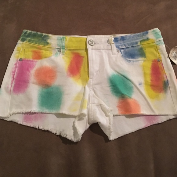 Watercolor splash shorts