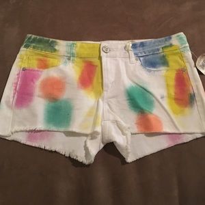 Watercolor splash shorts