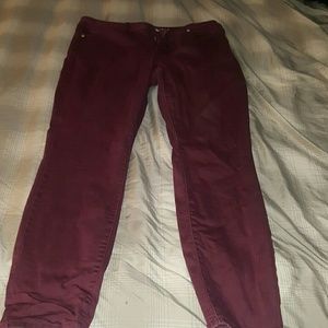 Lauren Conrad Burgundy Skinny Jeans