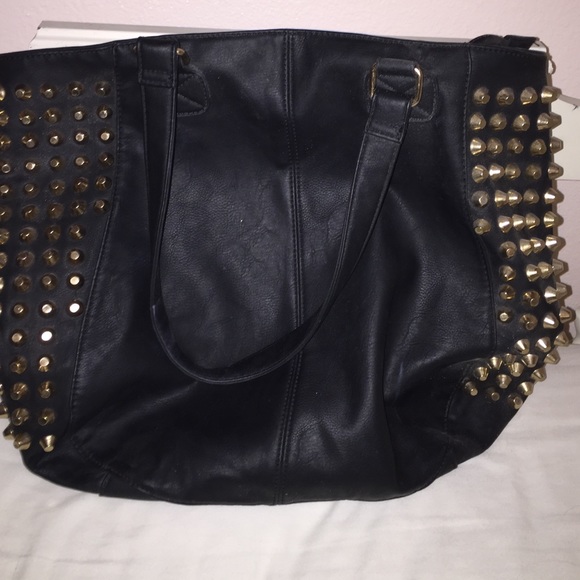 Black studded bag