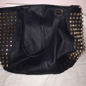Black studded bag