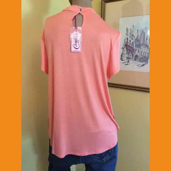 🆕👚Shell Pink Lace Rhinestone Button Top XL👩🏻‍⚖️ - Picture 4 of 4