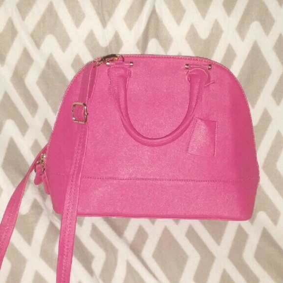 Just Fab Hot Pink Dome shaped bag