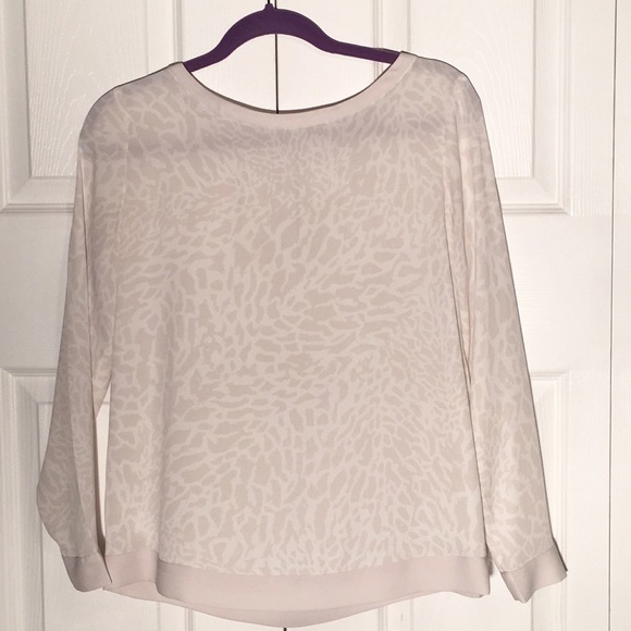 LOFT Tops - Leopard round neck long sleeve blouse LOFT Tops - Leopard round neck long sleeve blouse