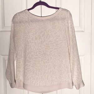 LOFT Tops - Leopard round neck long sleeve blouse LOFT Tops - Leopard round neck long sleeve blouse
