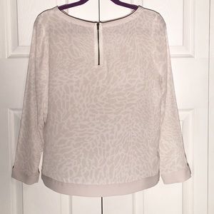 LOFT Tops - Leopard round neck long sleeve blouse LOFT Tops - Leopard round neck long sleeve blouse