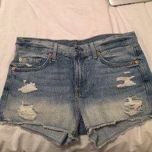 7 for all mankind jean shorts