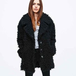 Urban Outfitters Ecote Cut Pile Overcoat