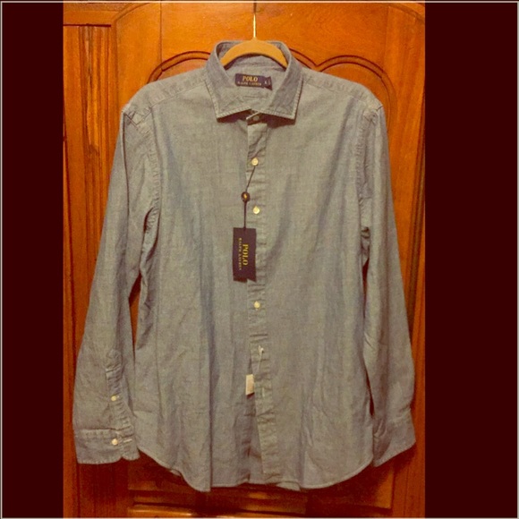 New with tags Polo by Ralph Lauren chambray shirt