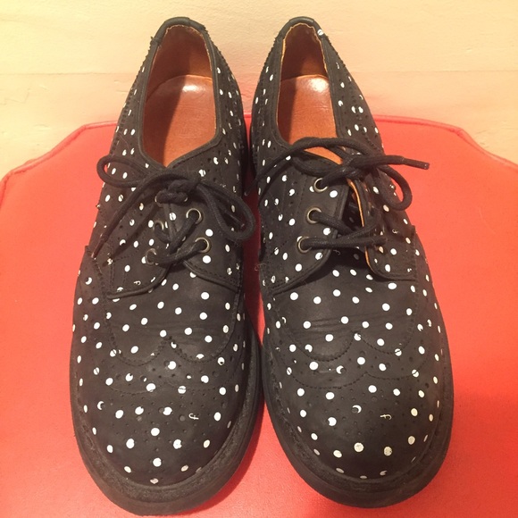 John Fluevog 7th Heaven Polka Dot Oxfords Sz. 9.5 - Picture 1 of 4