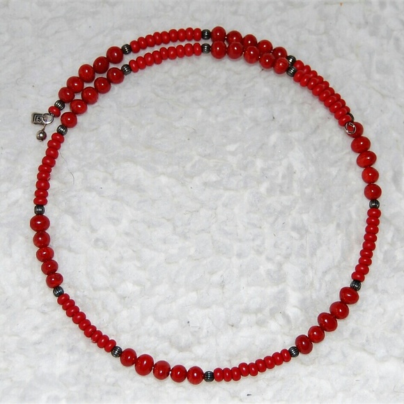 Silpada red beaded choker necklace
