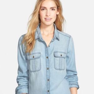 NWT Halogen chambray tencel shirt, size medium