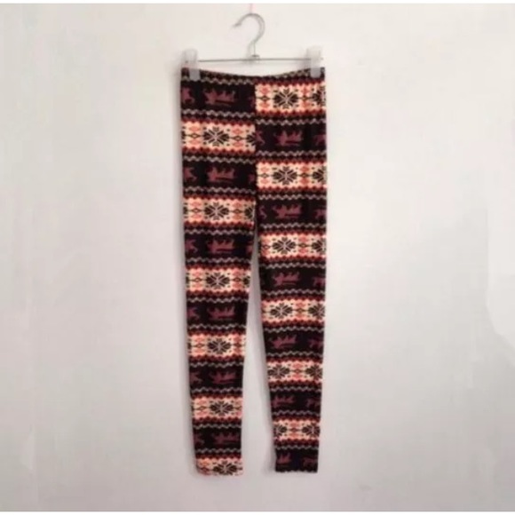 Tribal Print Soft Stretchy Winter Leggings - Picture 2 of 3