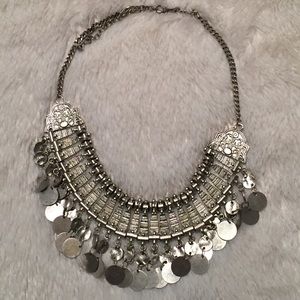 Silver Bohemian Statement Necklace