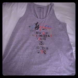 Stussy Tank Top in Grey Size Large