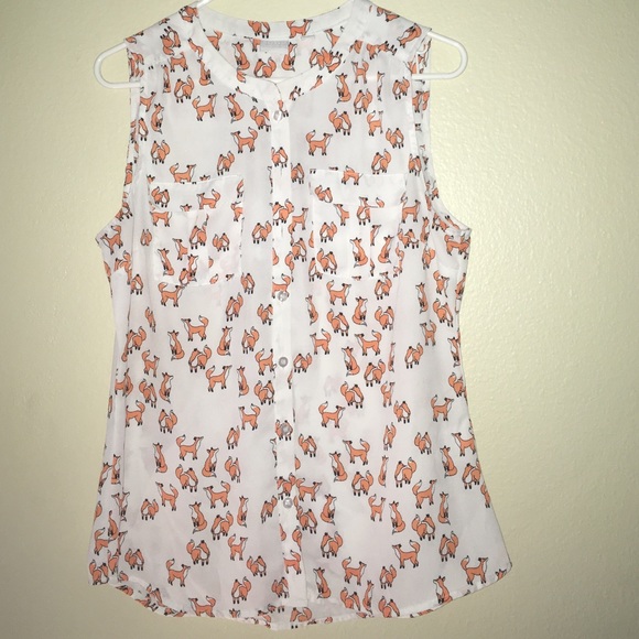 Fox print blouse