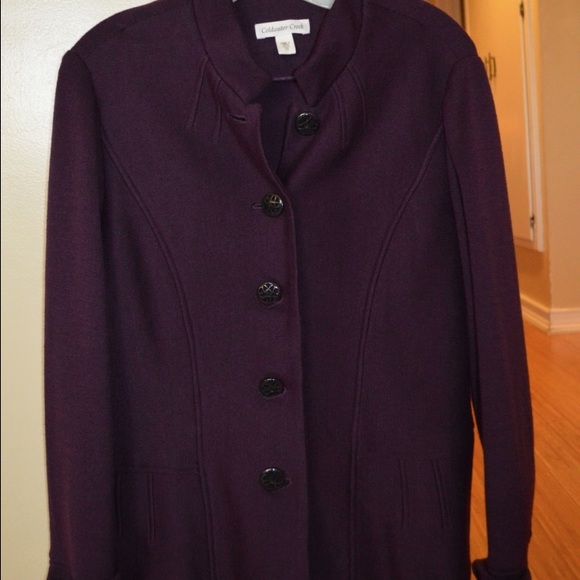 NWOT Coldwater Creek purple knit jacket