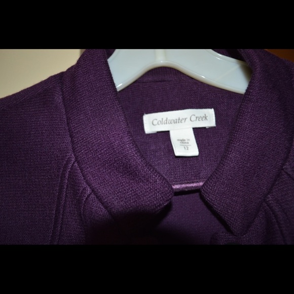 NWOT Coldwater Creek purple knit jacket - Picture 3 of 4