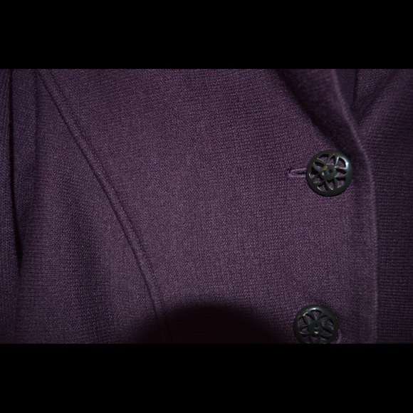NWOT Coldwater Creek purple knit jacket - Picture 4 of 4