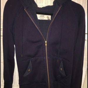 J. Crew Sherpa Fleece Full Zip Hooded Jacket