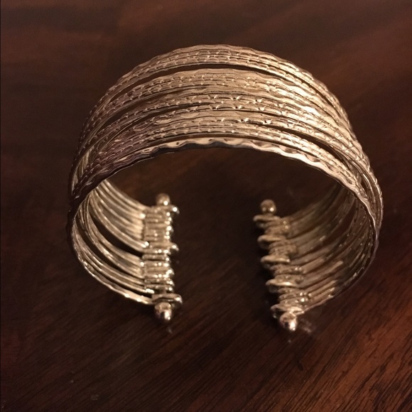 Sterling Silver Bangle - Multi Layer Bangle - image 2