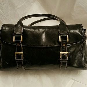 Giani Bernini Black Leather Satchel Bag