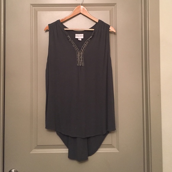 Ava & Viv hi low army green tank