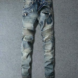 Biker jeans for men