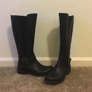 *NEW* black leather riding boots