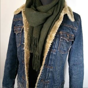 Trendy Sherpa lined denim jean jacket