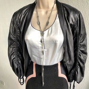 Diane Von Furstenberg vintage soft leather jacket