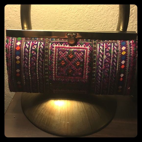 Indigenous print wallet / clutch