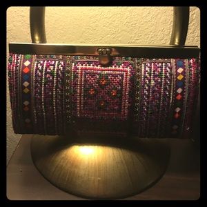 Indigenous print wallet / clutch