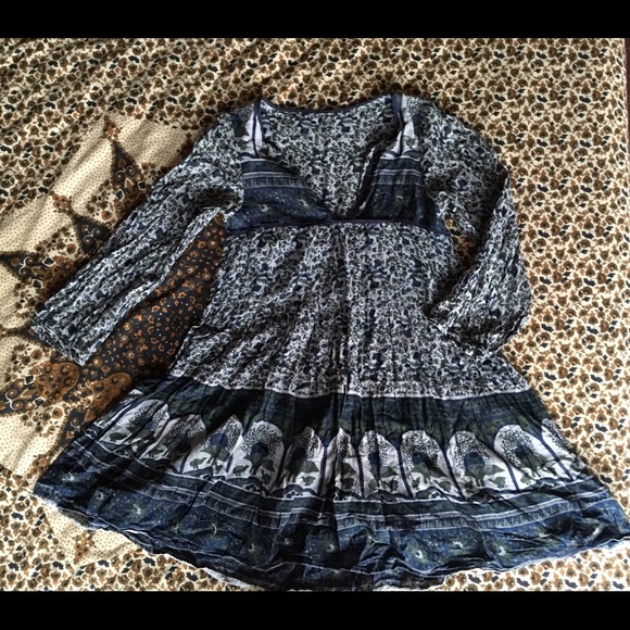 Vintage bohemian floral dress