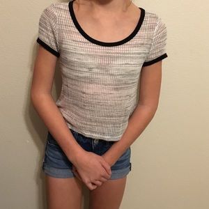 See through ringer tee